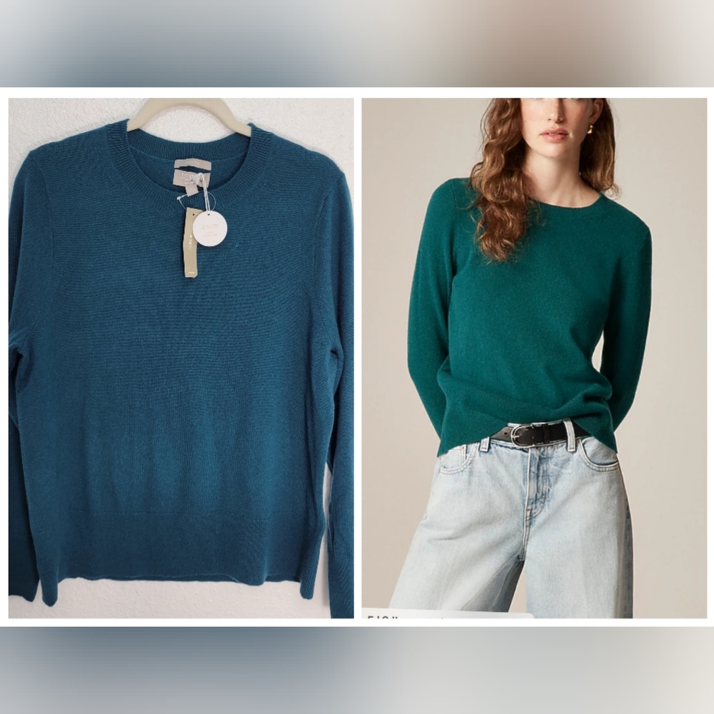 J Crew Cashmere classic-fit crewneck sweater *Flaw - Picture 1 of 8